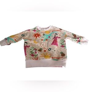 Nadadelazos Girls Rainforest Sweatshirt in Pink in size 2T